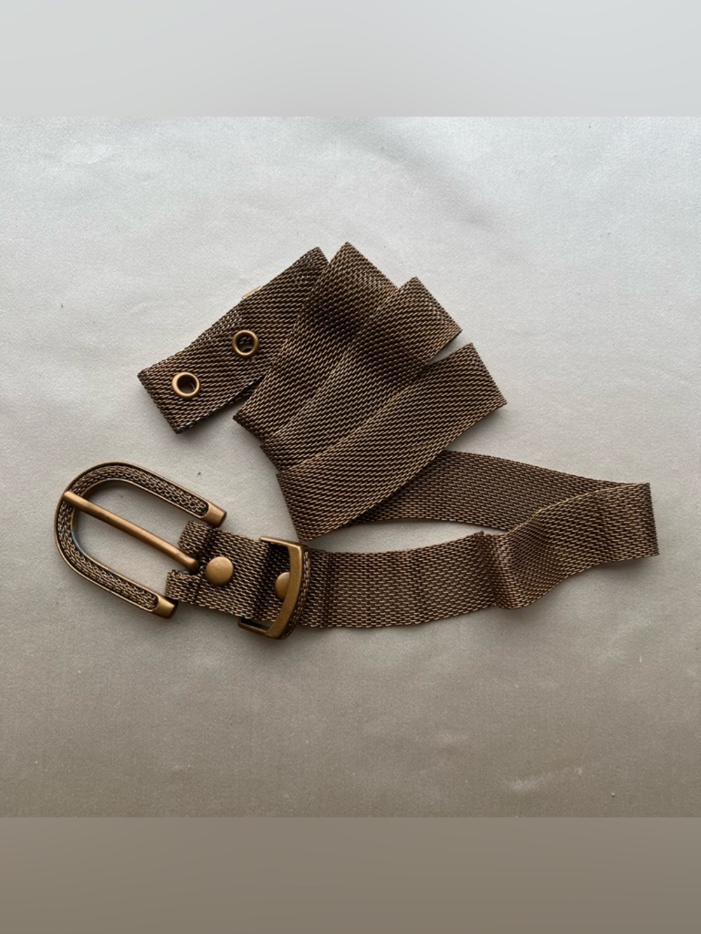 Vintage woven metal belt